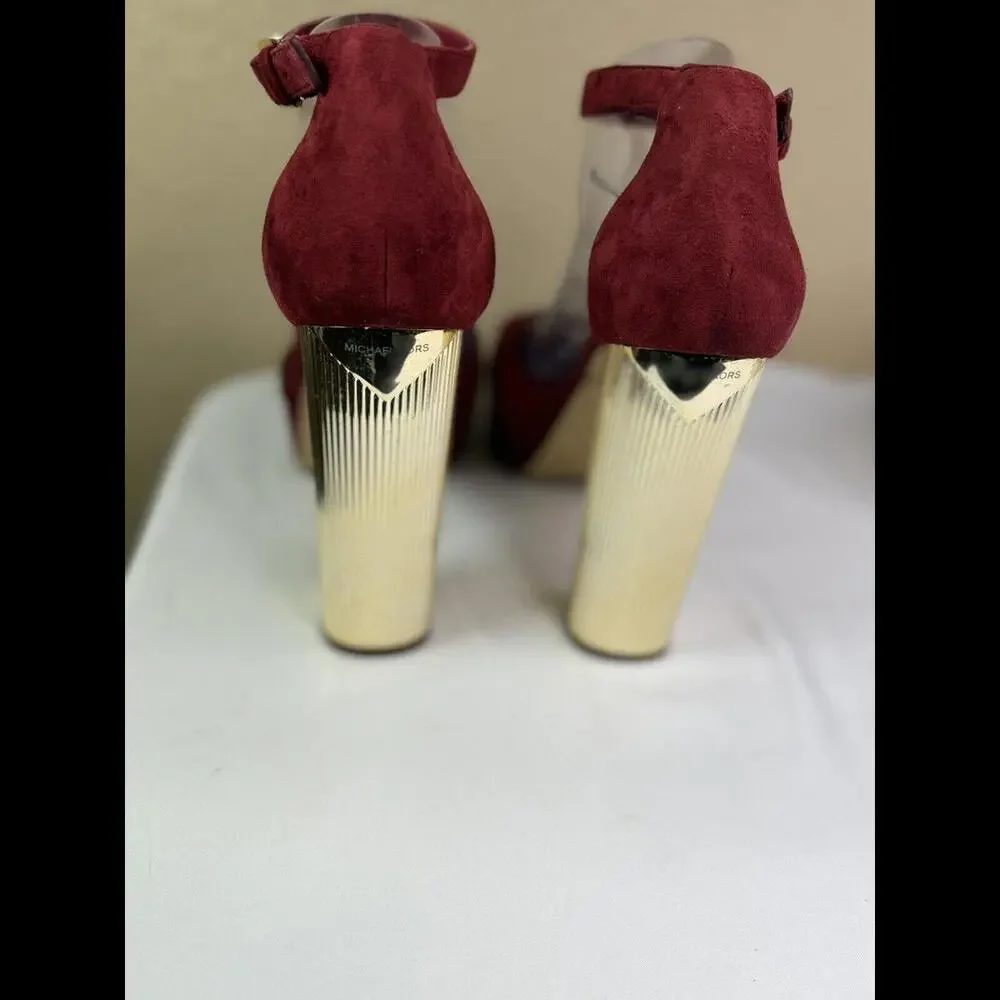 Michael Kors Red/Gold Platform Heels‎ Size 10m
